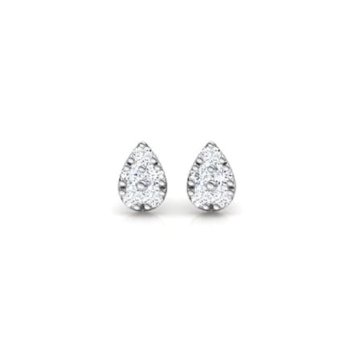 Round Cut Diamond Pear Shape Stud Earrings For Women