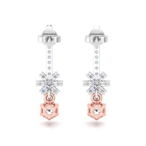 Round Cut Diamond Big Drop Dangle Earrings For Women