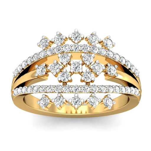 Round Cut Diamond Unique Style Anniversary Ring for Women
