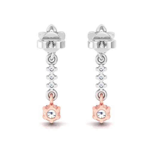 Round Cut Diamond Drop Dangle Big Earrings For Women