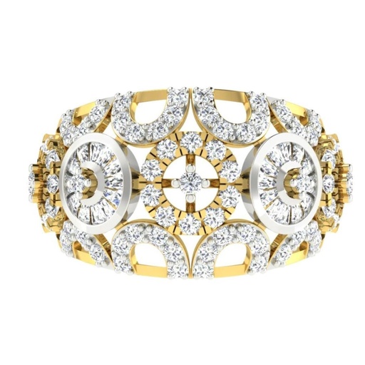 Round Cut Diamond Unique Half Eternity Wedding Band For Women