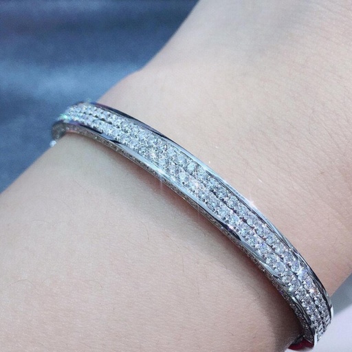 Round Diamond Bangle For Women