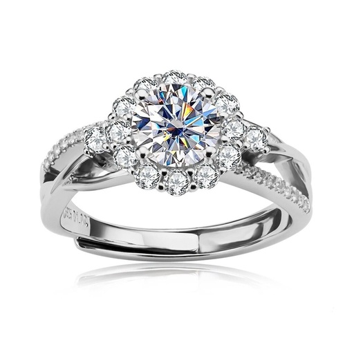  Engagement Ring / 18K Gold Plated  Silver