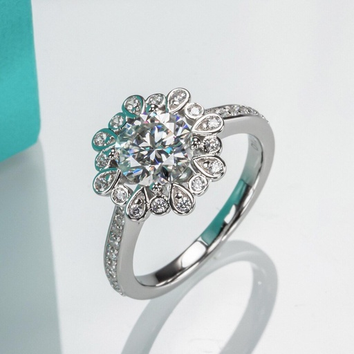  White Gold Plated Silver Ring 