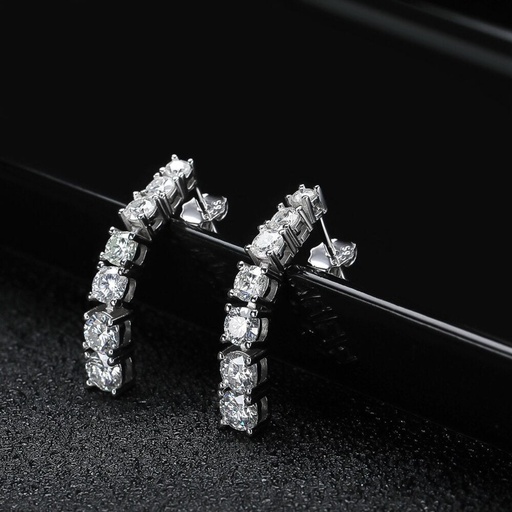 Luxury Earring 18K White Gold Plated Silver