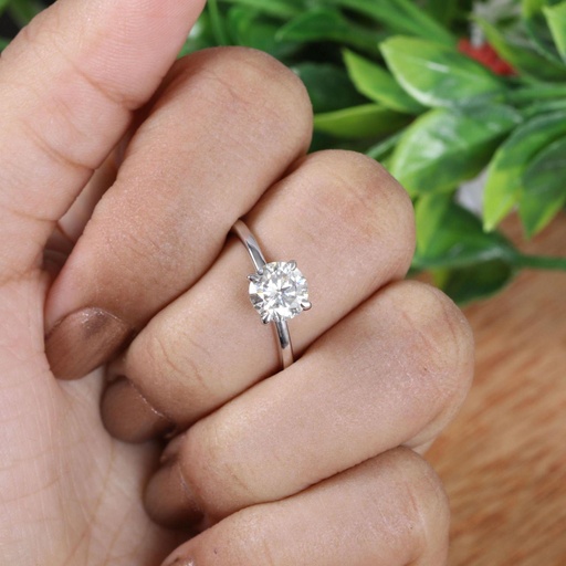 Round Diamond Engagement Ring for Women Ring