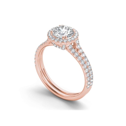 Round Halo Diamond Engagement Ring for Women Ring