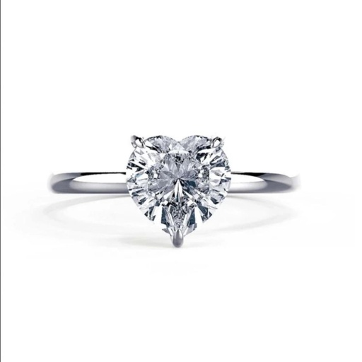 Heart Cut 1.50 CT Ring, Lab Grown Diamond Solitaire Engagement Ring for Women, 3 Prong Setting Wedding Ring, Anniversary Ring, Custom Order