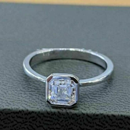 Asscher Diamond Engagement Ring for Women