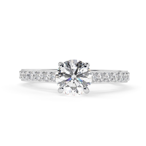 Round cut Stone Engagement Ring for Women