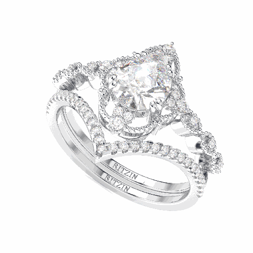 Pear Diamond Bridal Ring for Women