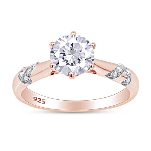 Round Cut Diamond Unique Style Valentine Day Special Ring for Women