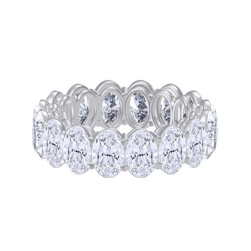 Oval Cut Diamond Full Eternity Wedding Band For Women