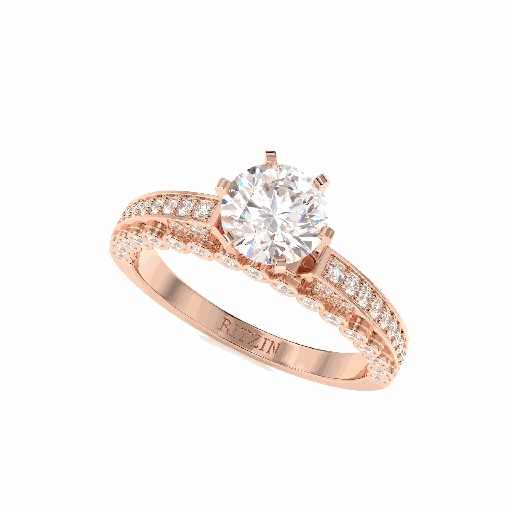 Round Diamond Engagement Ring for Women