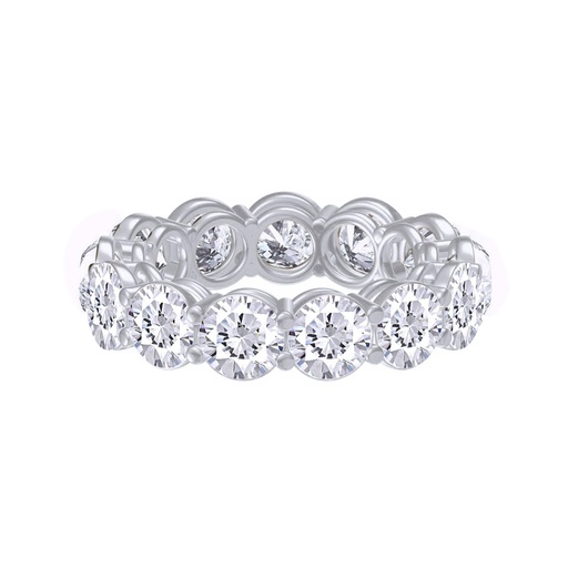 Round Cut Diamond Full Eternity Wedding Band For Women
