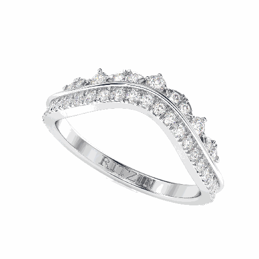 Round Diamond Band Engagement Ring for Women