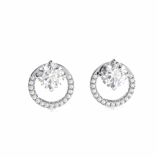 Round Diamond Earrings For Women