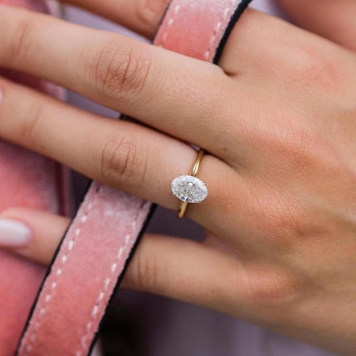 Oval engagement ring vintage unique Cluster yellow gold engagement ring for women diamond wedding Bridal 