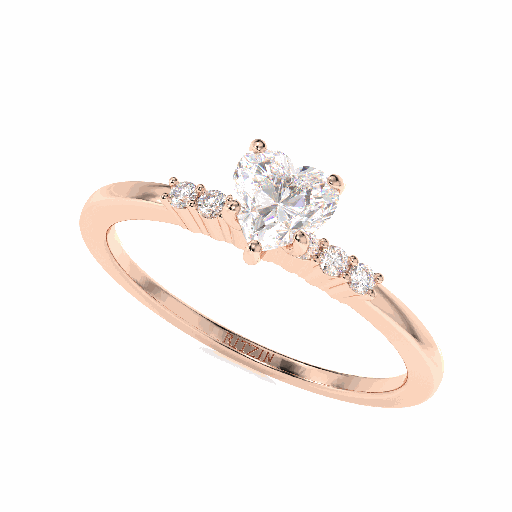 Heart  Diamond Engagement Ring for Women