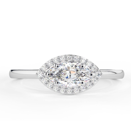 1.50 CT Marquise cut Diamond Halo Engagement Ring for Women