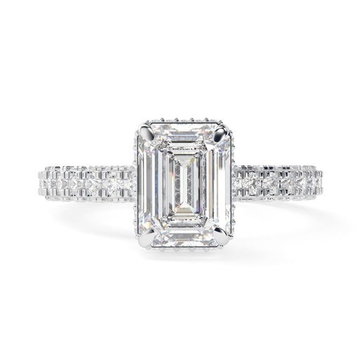 1.50CT Emerald Cut Ring, Colorless  diamond Engagement Ring ,  solitaire engagement ring, Promise Ring