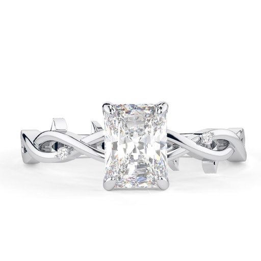 1.00CT Radiant Cut Diamond Twisted Anniversary Ring for Women