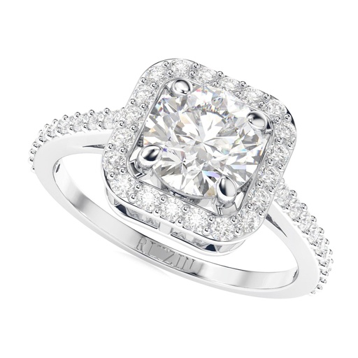  1.50CT Round Cut Halo Diamond Engagement Ring For Women