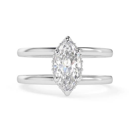 1.50CT Marquise Cut Stone Solitaire Halo Engagement Ring for Women