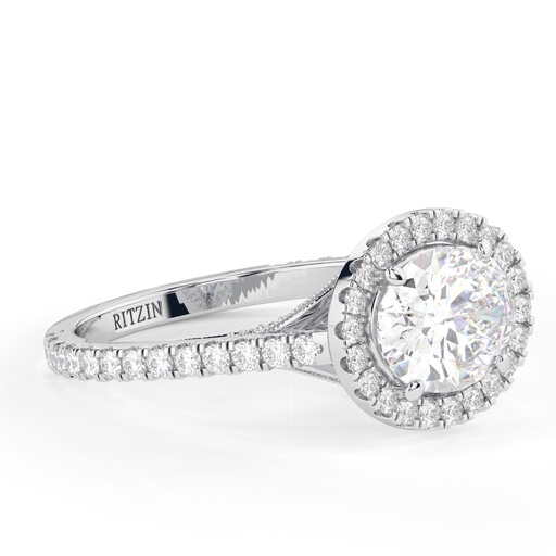 1.00CTOval Cut Diamond Hidden Halo Engagement Ring for Women