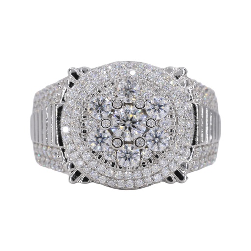 Round Cut Diamond Unique Heavy Hip Hop Ring for Men