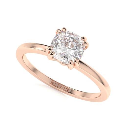 1.00ctCushion Cut Diamond Solitaire Engagement Ring for Women