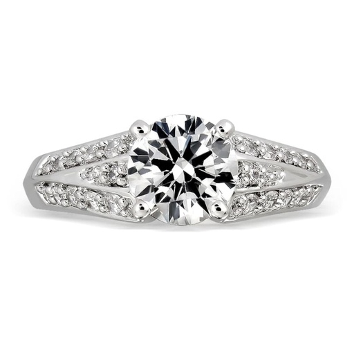 Round Cut Diamond unique Style Heavy Engagement Ring for Women