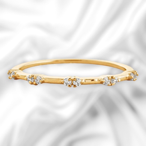 Round Cut Diamond Half Eternity Wedding Band For Women