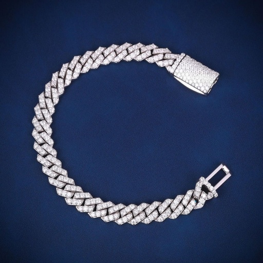 8 inch 14 mm diamond cuban link bracelet