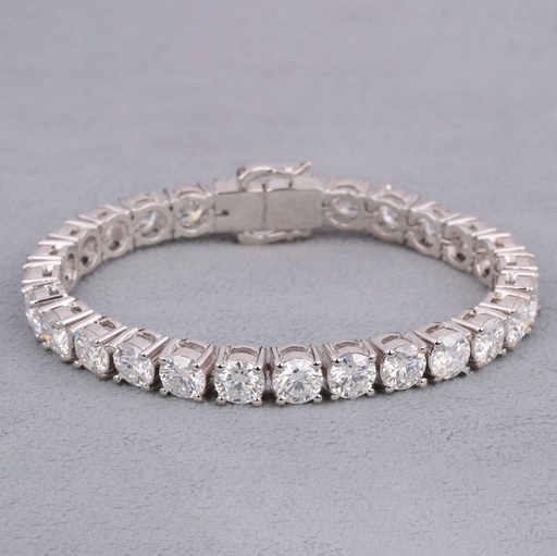 Round Cut Diamond Tennis Bracelet For Women Excellent 