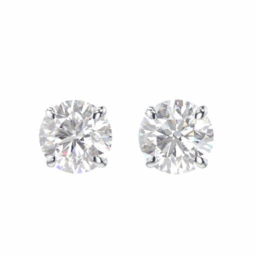 2.00ct Round Cut Diamond Stud Earrings  For Women 