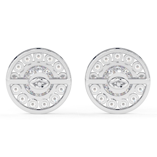 1.50ct Round Cut Diamond Halo Stud Earrings For Women