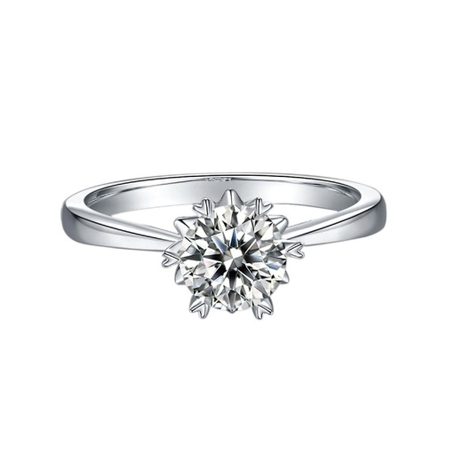 Round Cut Diamond Solitaire Engagement Ring for Women