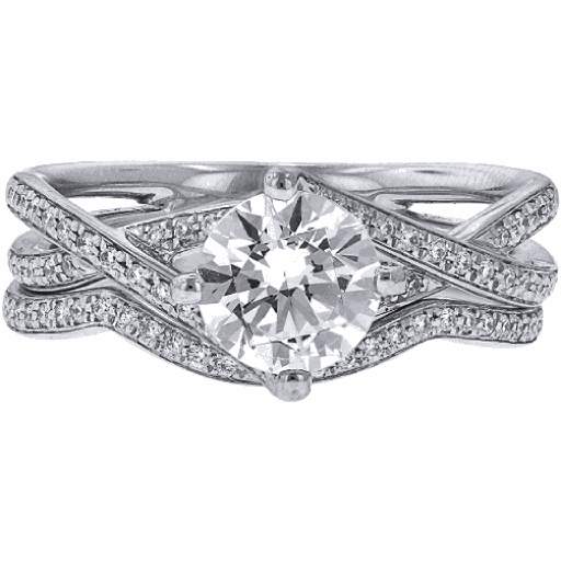 Shopify Size White Gold Bridal Set Ring For Women