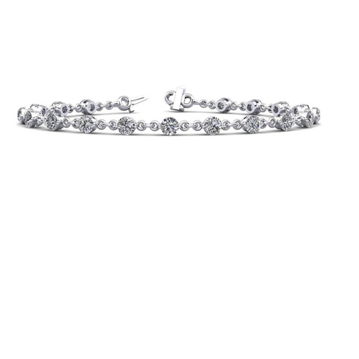Round Cut Diamond Unique Style Tennis Bracelet For Women Anniversary Gift