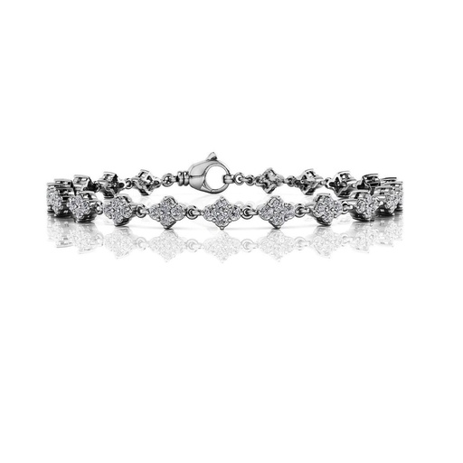 Round Cut Diamond Unique Style Tennis Bracelet For Women