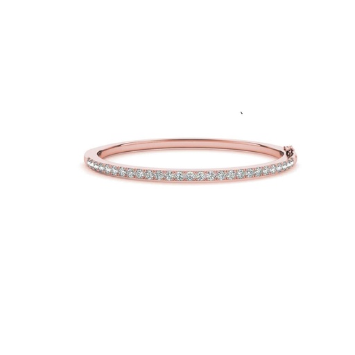Round Cut Diamond Piper Traditional Bangle Bracelet For Women Excellent Style