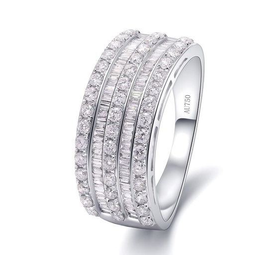 Luxury Diamond Ring Total 18K White Gold