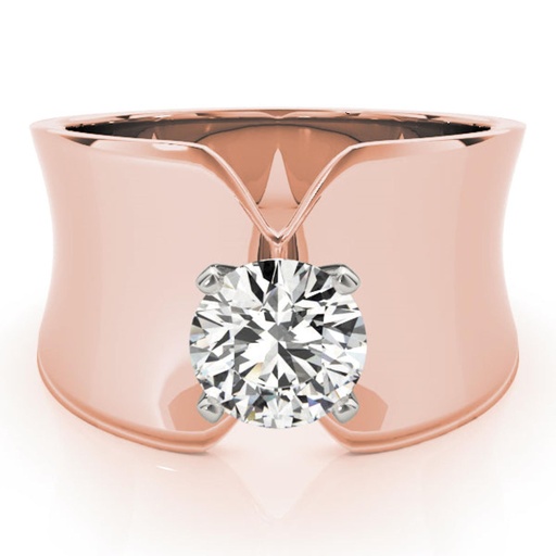 Round Cut Diamond Solitaire Style Engagement Ring For Men