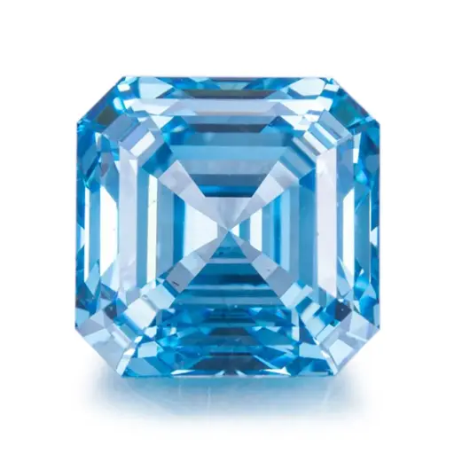 3.5 mm Asscher CVD Blue