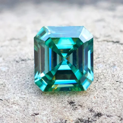 4 mm Asscher CVD Green