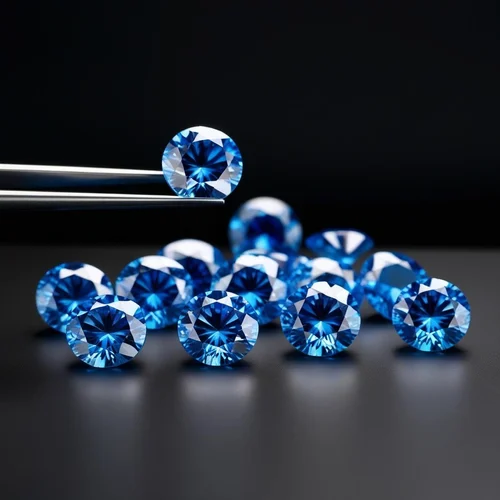 Round 3.7mm CVD Fancy Blue