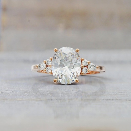 Oval Diamond Engagement Ring for Women
