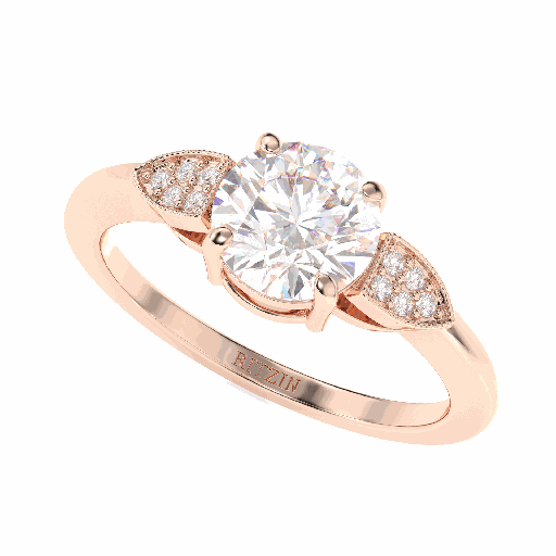 Round Shape Diamond Engagement Ring for Women