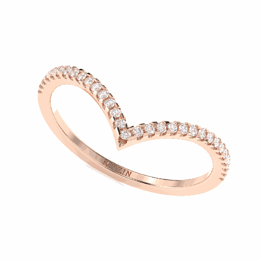 Round Diamond Band Engagement Ring for Women